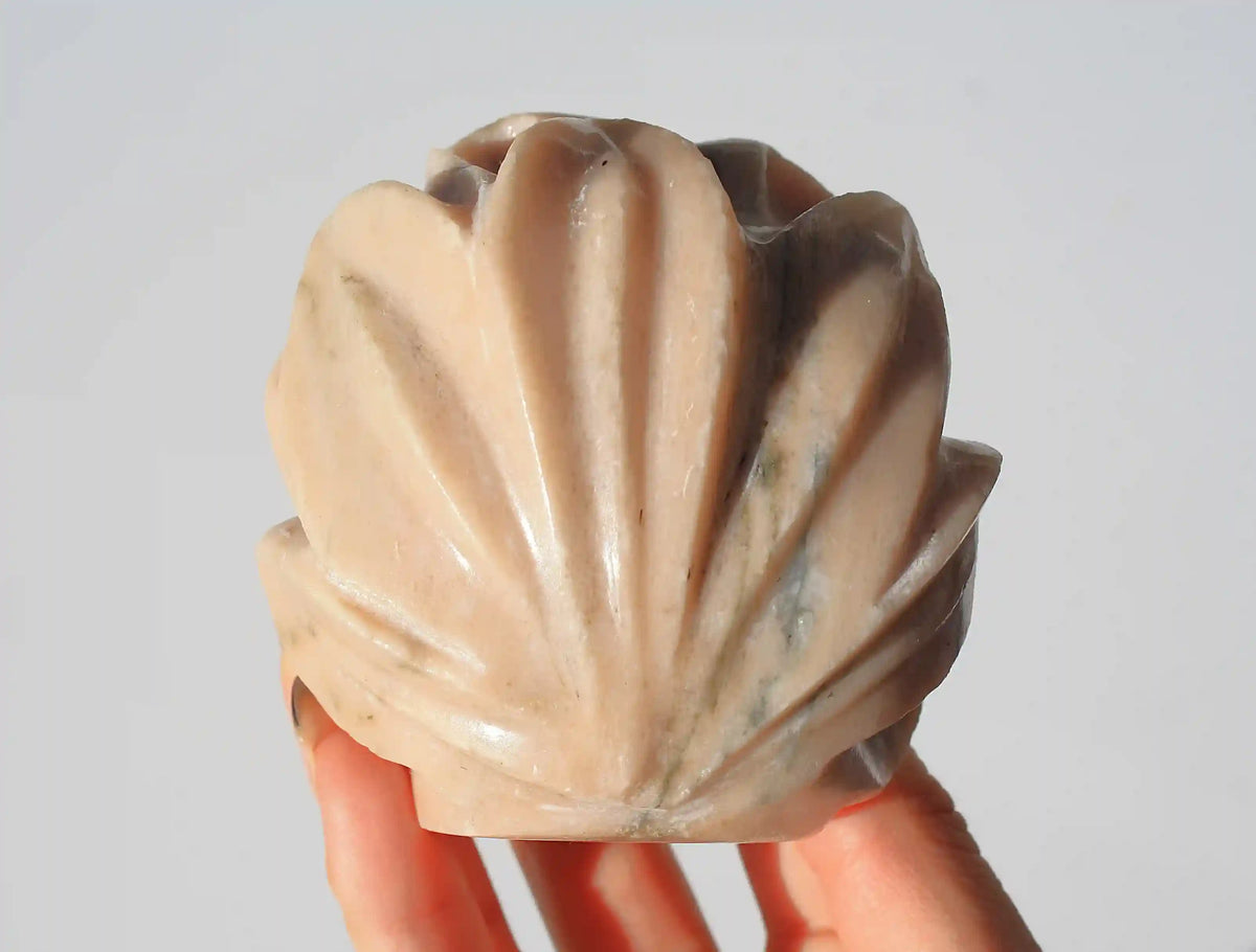 Lotus Flower Skull Authentic Isis Goddess Temple Stone from Egypt