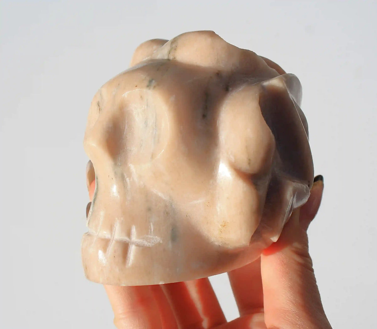 Lotus Flower Skull Authentic Isis Goddess Temple Stone from Egypt