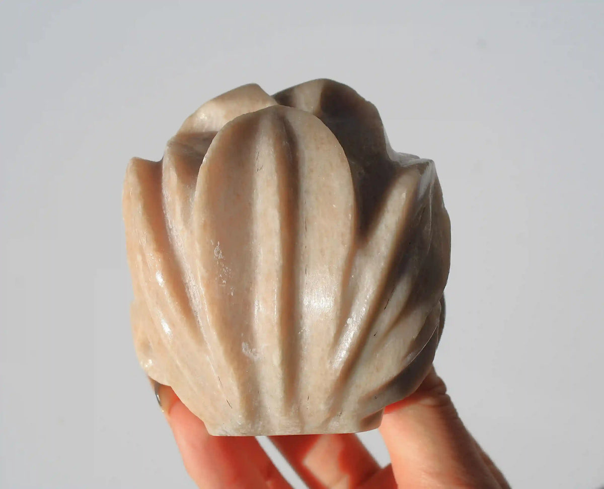 Lotus Flower Skull Authentic Isis Goddess Temple Stone from Egypt