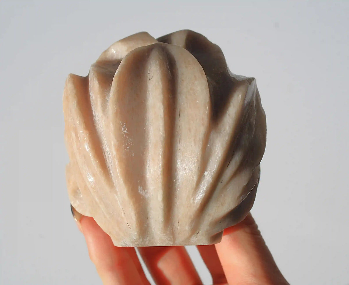 Lotus Flower Skull Authentic Isis Goddess Temple Stone from Egypt