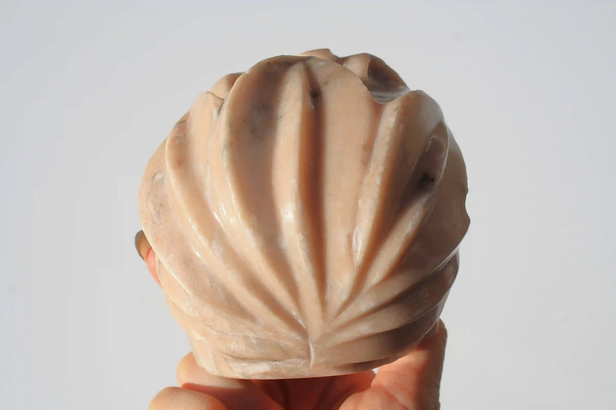 Large Lotus Flower Skull Authentic Isis Goddess Temple Stone from Egypt