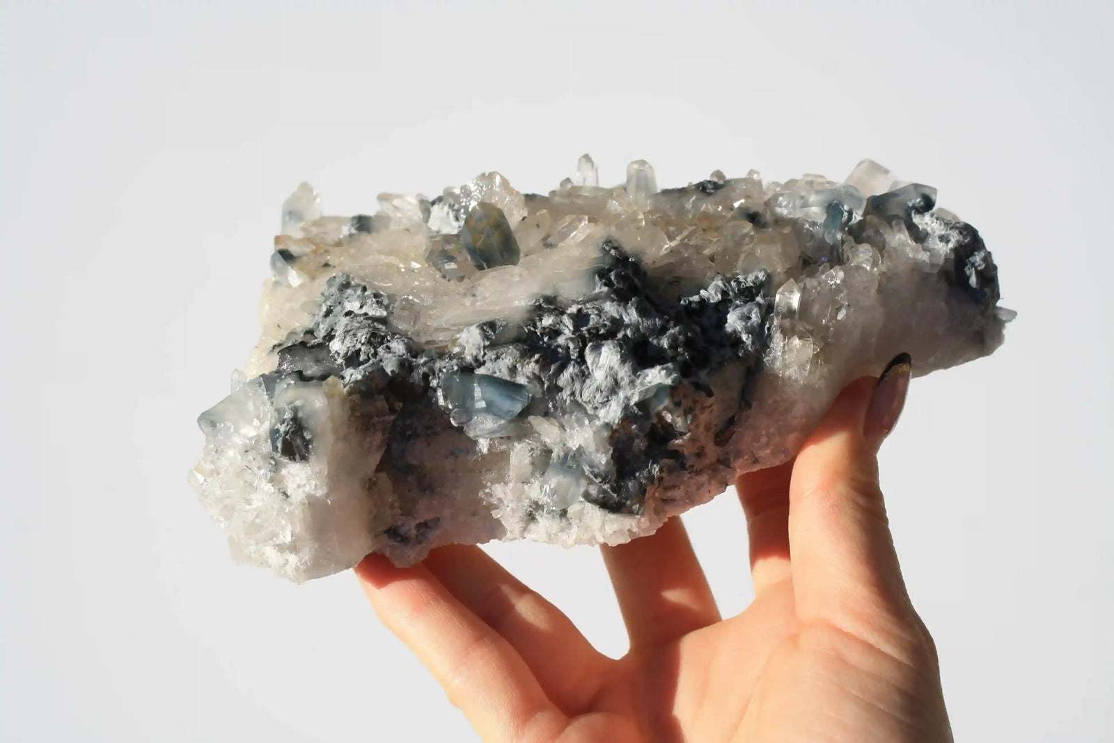 Blue Tara quartz, blue tara cluster, blue tara inclusion crystal , blue inclusion quartz, tara cluster, crystal tara cluster, Canadian crystal shop, blue quartz cluster 