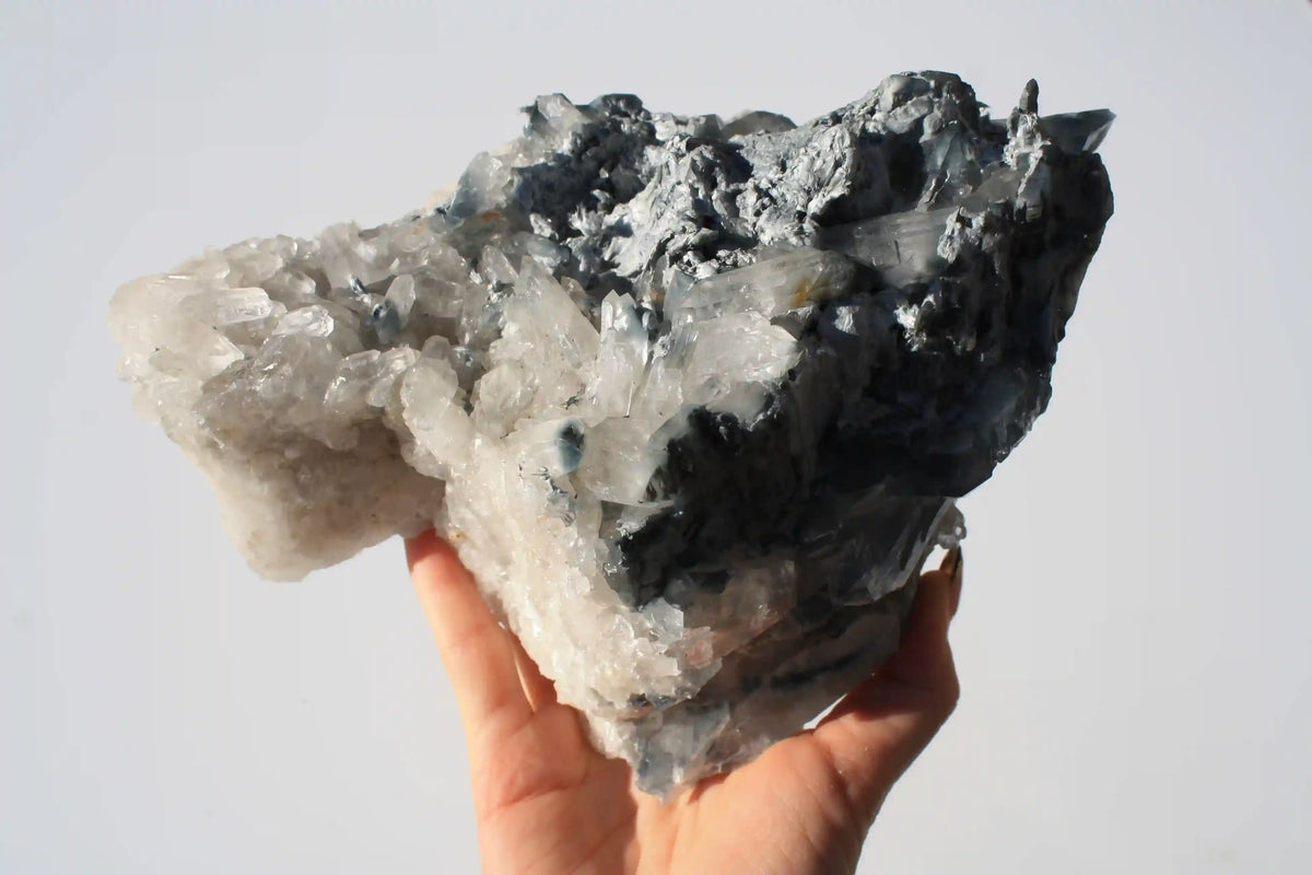 Blue Tara quartz, blue tara cluster, blue tara inclusion crystal , blue inclusion quartz, tara cluster, crystal tara cluster, Canadian crystal shop, blue quartz cluster 