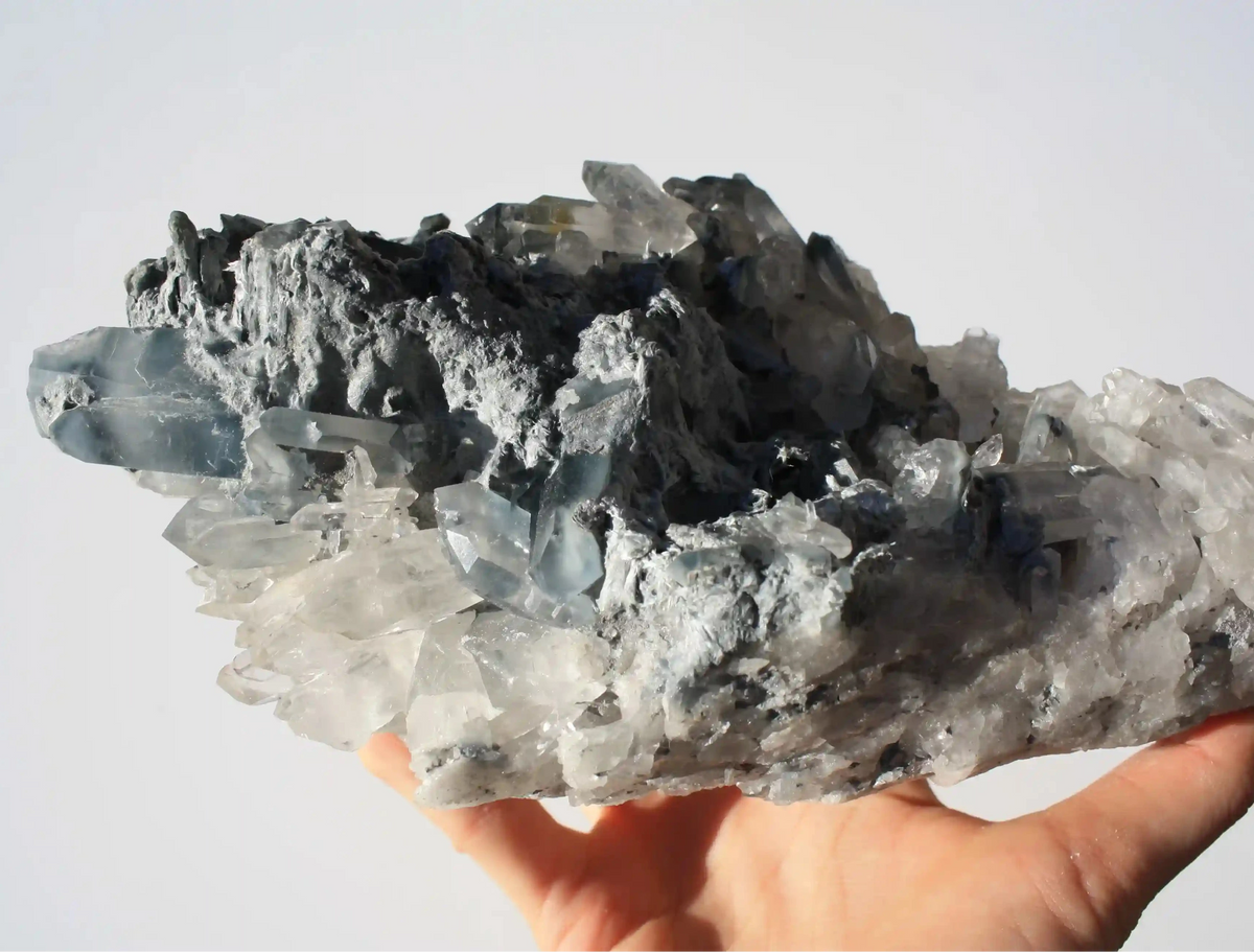 Blue Tara quartz, blue tara cluster, blue tara inclusion crystal , blue inclusion quartz, tara cluster, crystal tara cluster, Canadian crystal shop, blue quartz cluster 