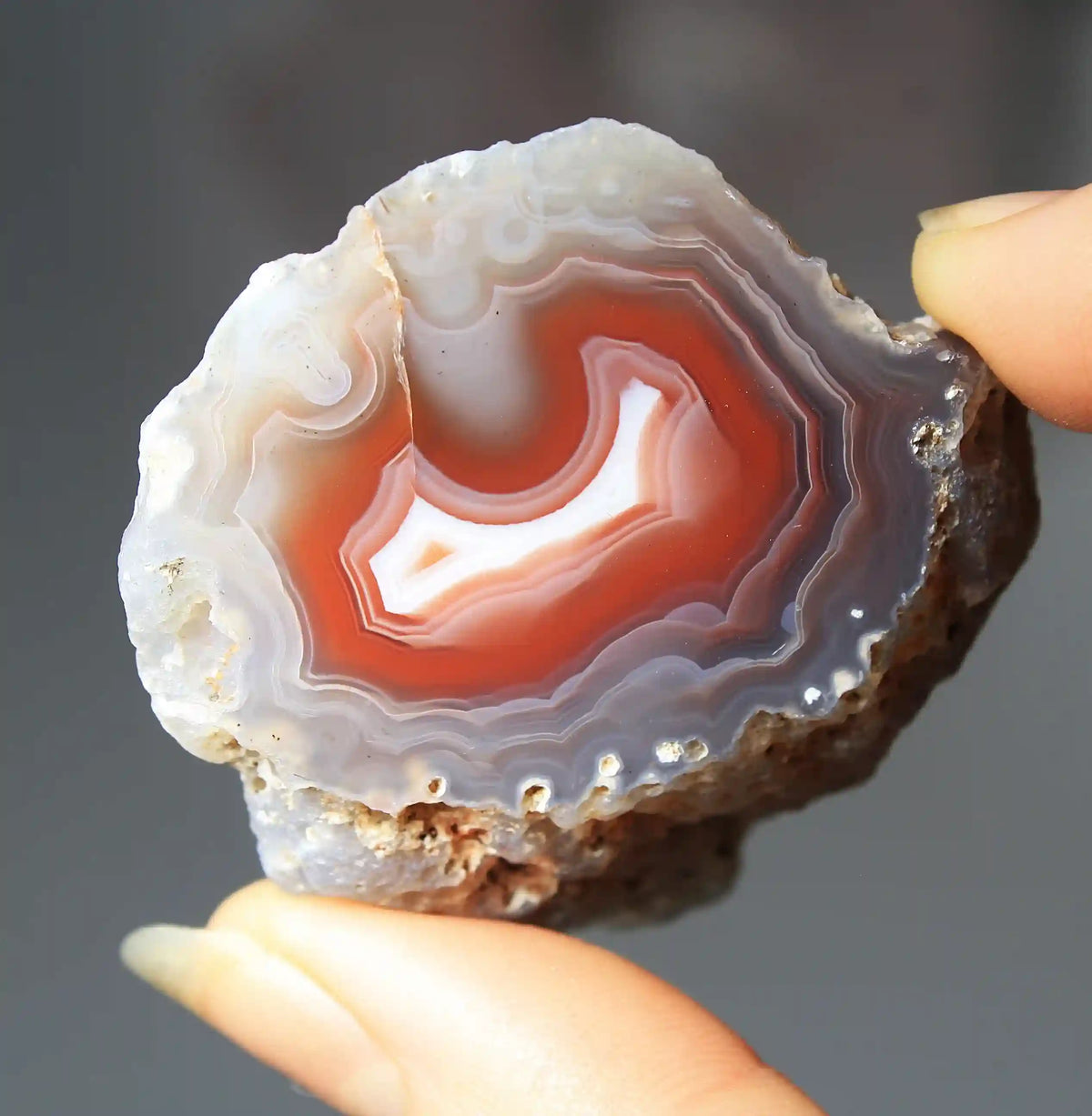 Swazi Agate Pair with Red Banding