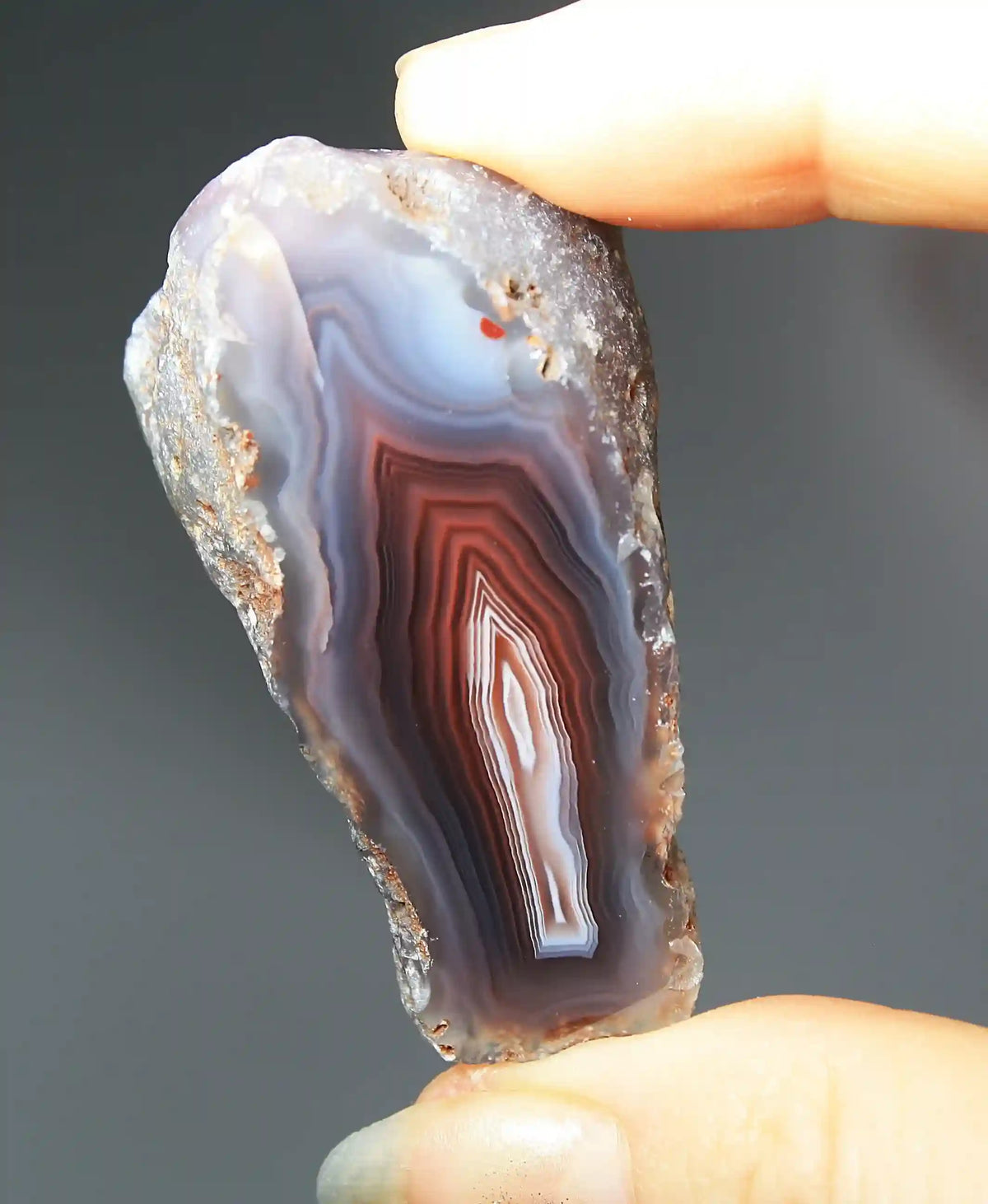 Pink and Blue Swazi Agate Pair with Banding