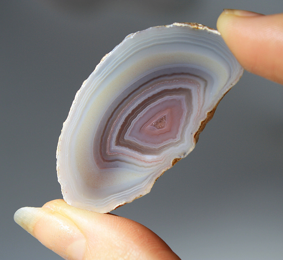 Pink and Blue Swazi Agate Pair with Banding