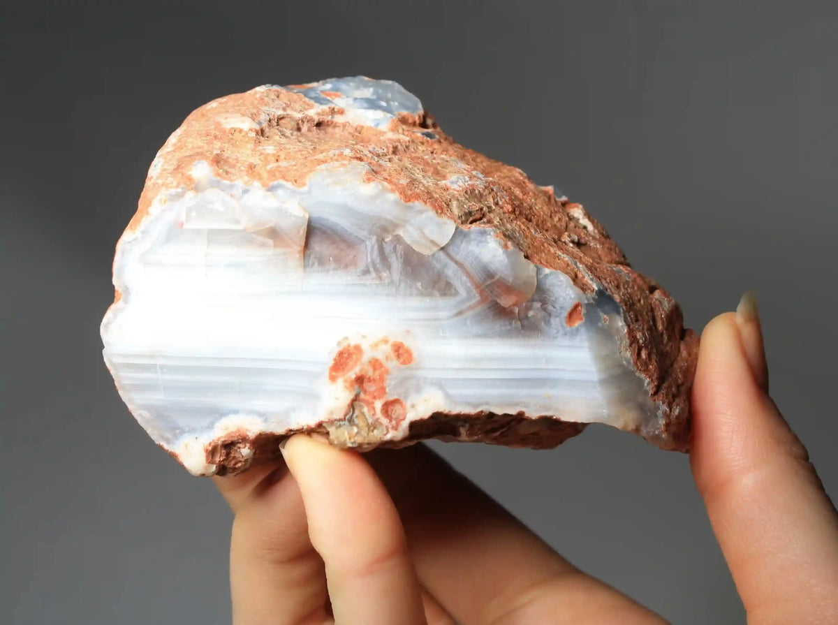 Vibrant Pink and Blue Swazi Agate Slice