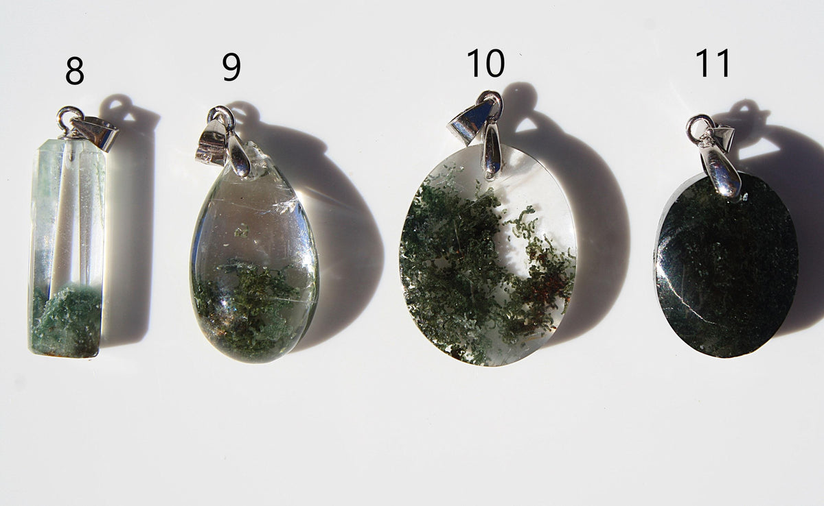 High-quality Forest Garden Quartz Pendants | Garden Quartz | Crystal Pendant | Chlorite in Quartz | S925 Silver Pendant | YOU CHOOSE |