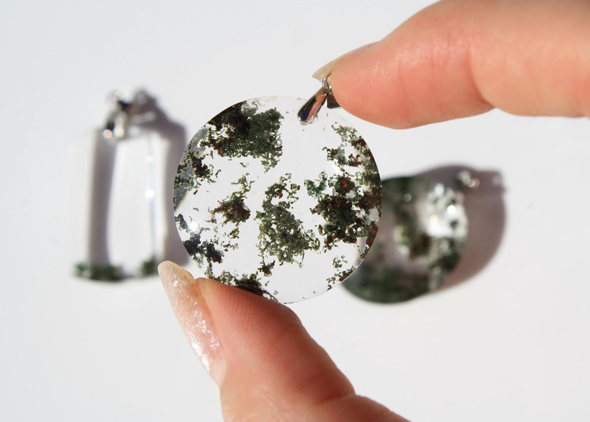 High-quality Forest Garden Quartz Pendants | Garden Quartz | Crystal Pendant | Chlorite in Quartz | S925 Silver Pendant | YOU CHOOSE |