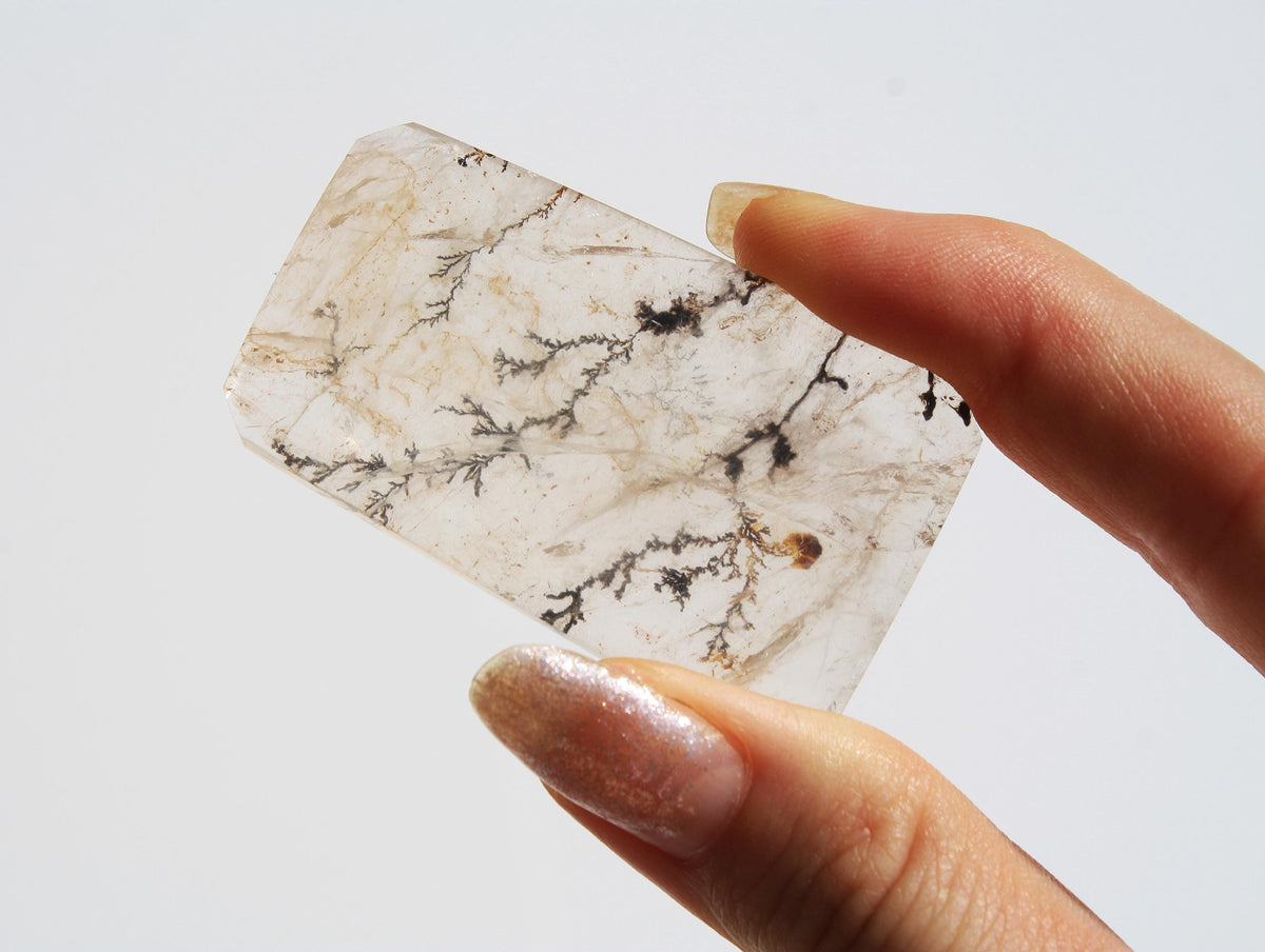 Dendritic Quartz | Dendritic Inclusion inside Quartz | Dendritic Quartz Cabochon | Inclusion Quartz | Tree Inclusion Quartz