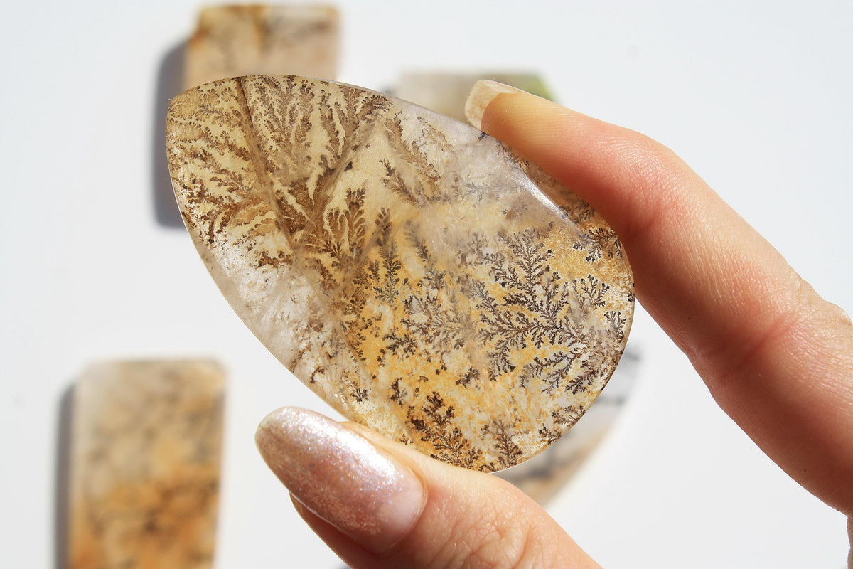 Dendritic Quartz | Dendritic Inclusion inside Quartz | Dendritic Quartz Cabochon | Inclusion Quartz | Tree Inclusion Quartz
